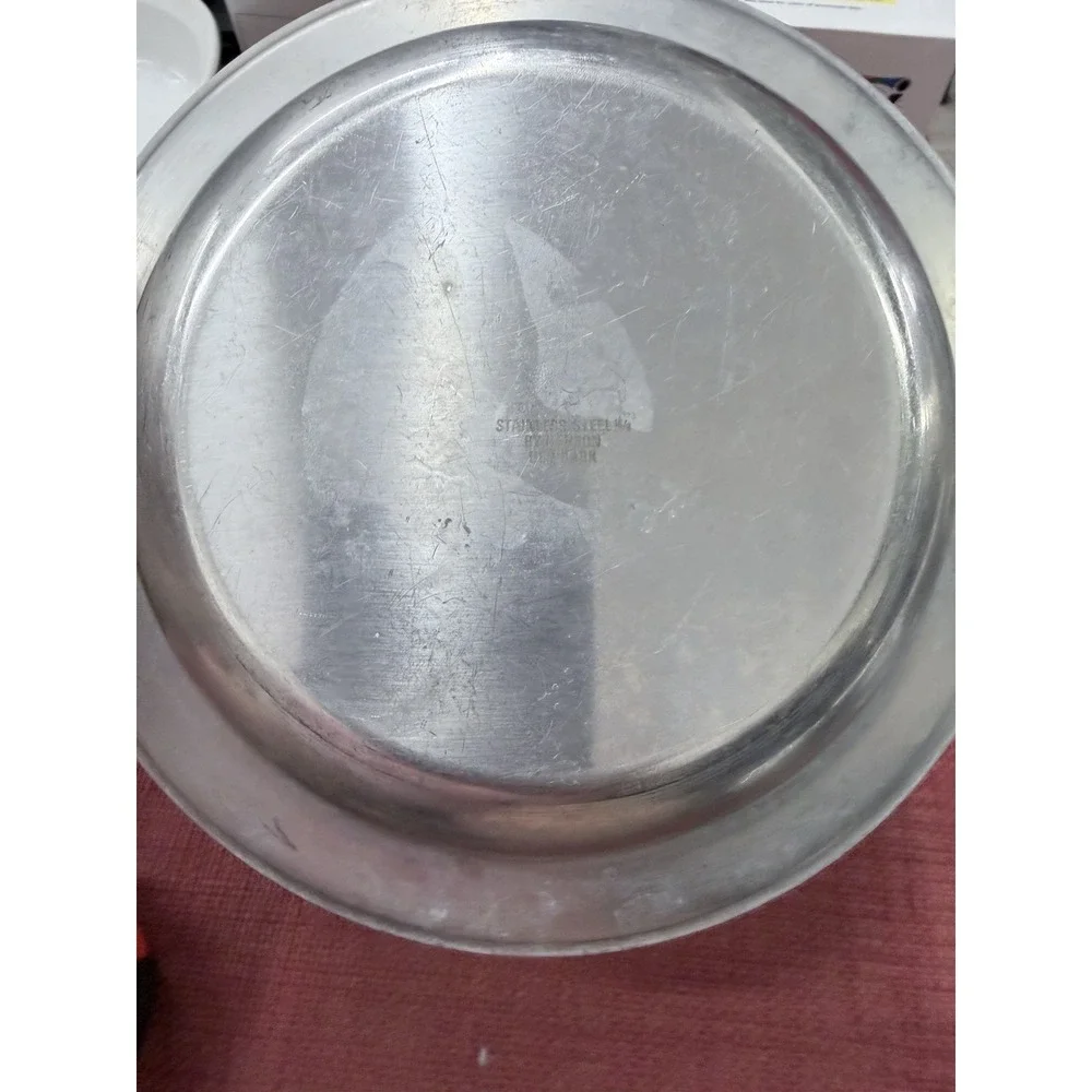 Stainless Steel Child's Bowl DKF Lundtofte Denmark-‎ Rabbits
